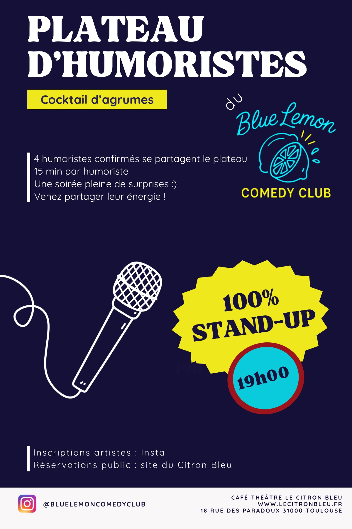Stand-up - "COCKTAIL D’AGRUMES" - 19h00🎤